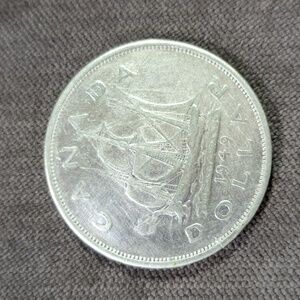 Vintage Canada King George VI Matthew Newfoundland 80% Silver Dollar 1949 G